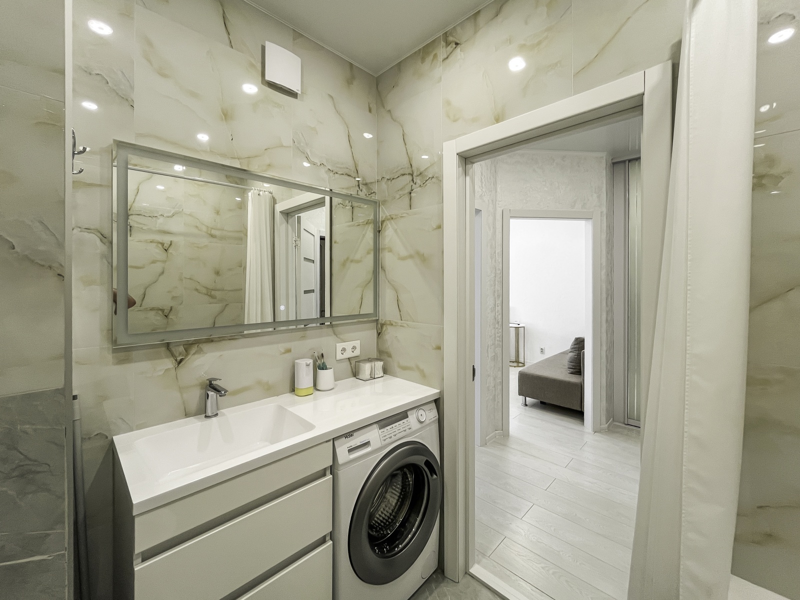 Стильная зеленая квартира 