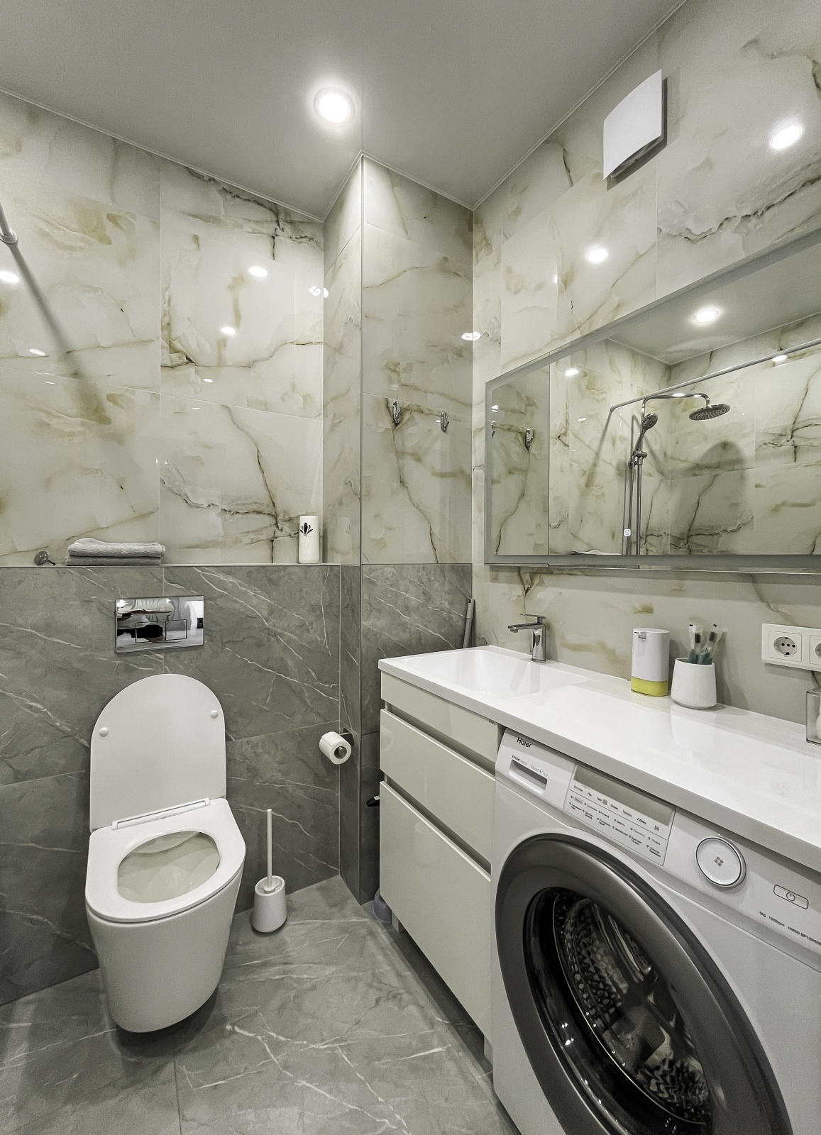 Стильная зеленая квартира 