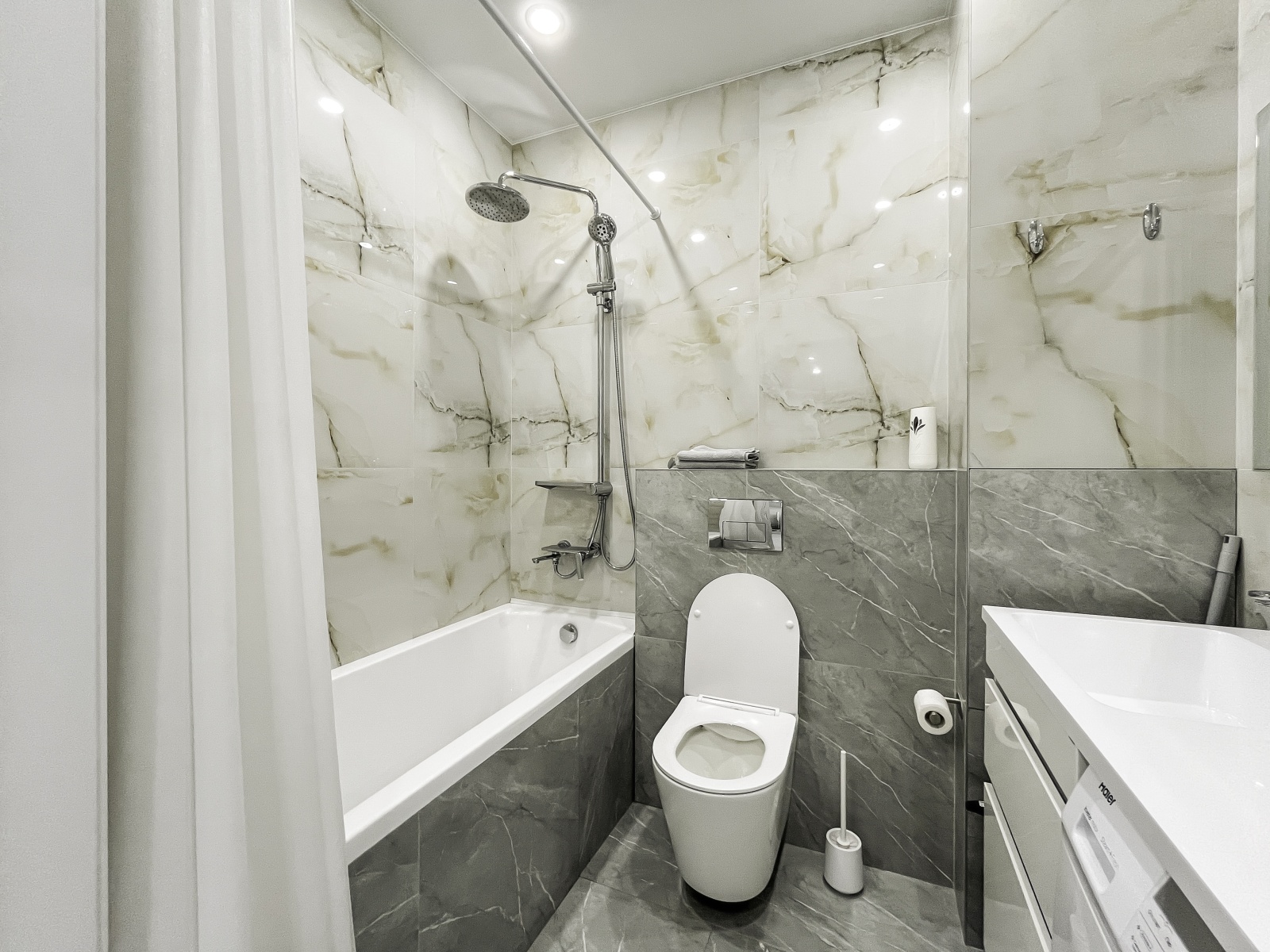 Стильная зеленая квартира 